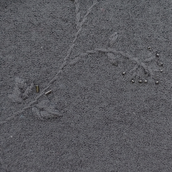 Moonlight Bay Embellished Black Wool Zip up - Picture 2 of 3